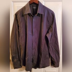 7 Diamonds Black Button down Dress Shirt, Mens size large